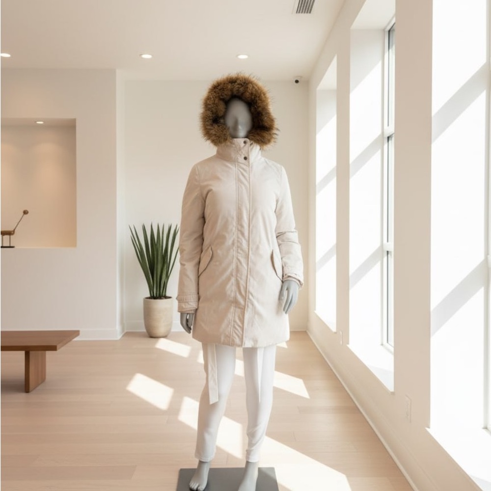 Geox Women's Cream Hooded Snow Jacket